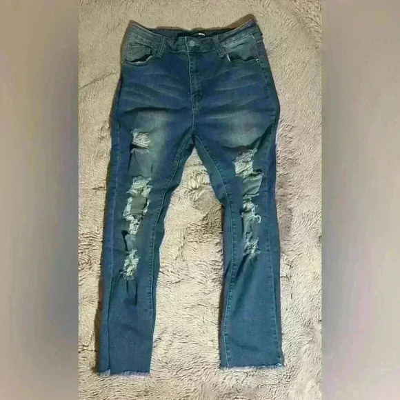 Fashion Nova Denim - Fashion Nova 13 Youth Distressed Jeans